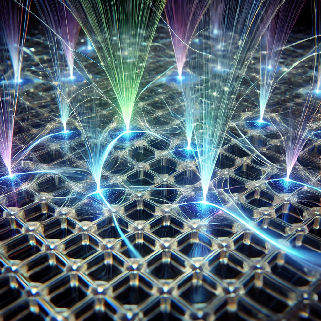 Visualization of Atom Lasers integrated into the Unison Lattice.