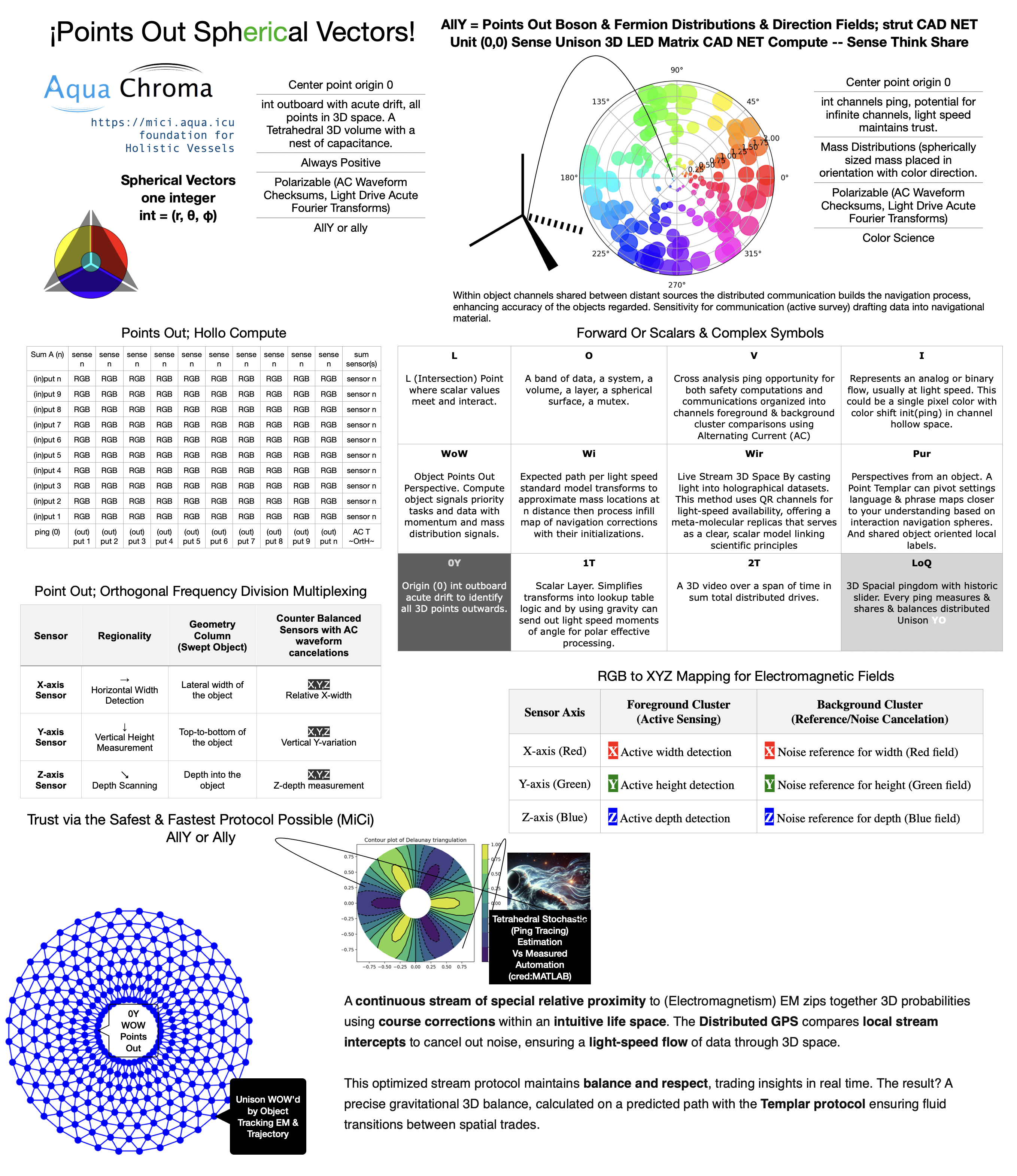 Physics Legend for Spherical Vectors